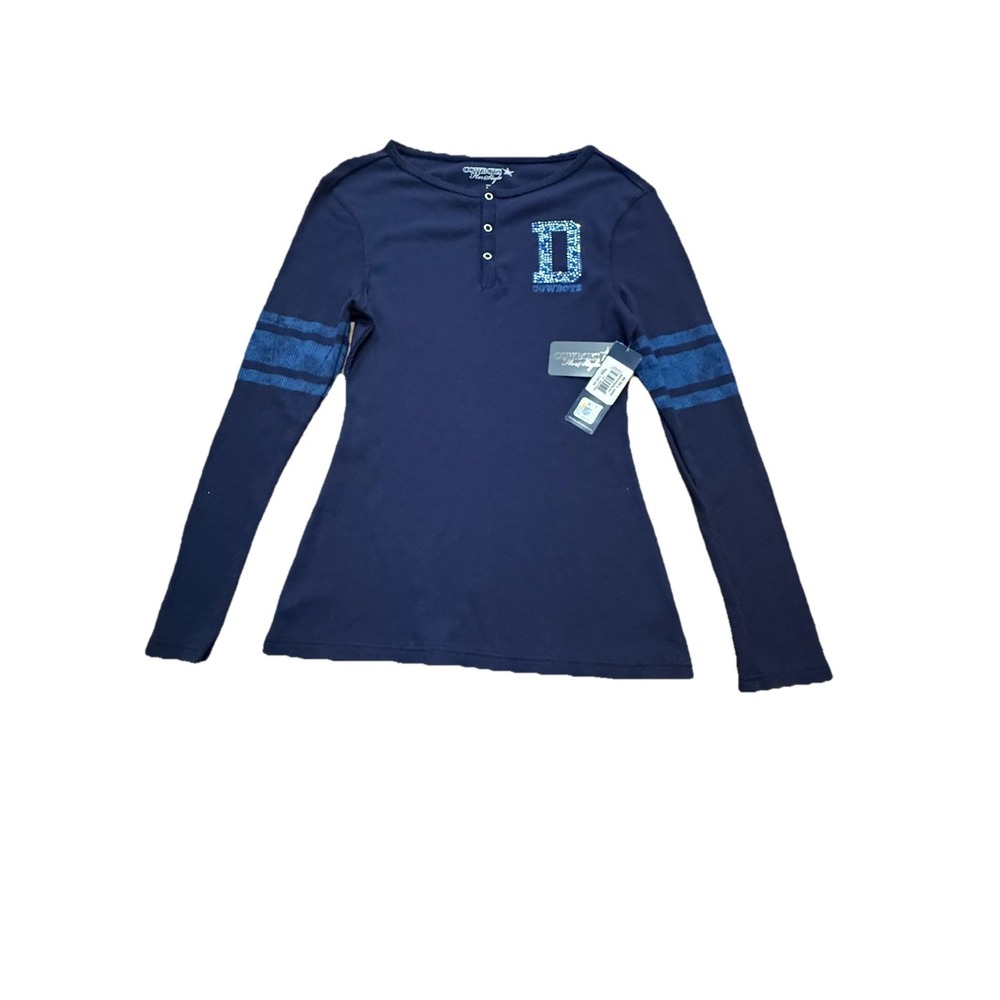 New Dallas Cowboys Her Style NFL Bling Thermal Women's Long Sleeve‎ NWT Large
